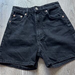 Zara Charcoal Denim Shorts